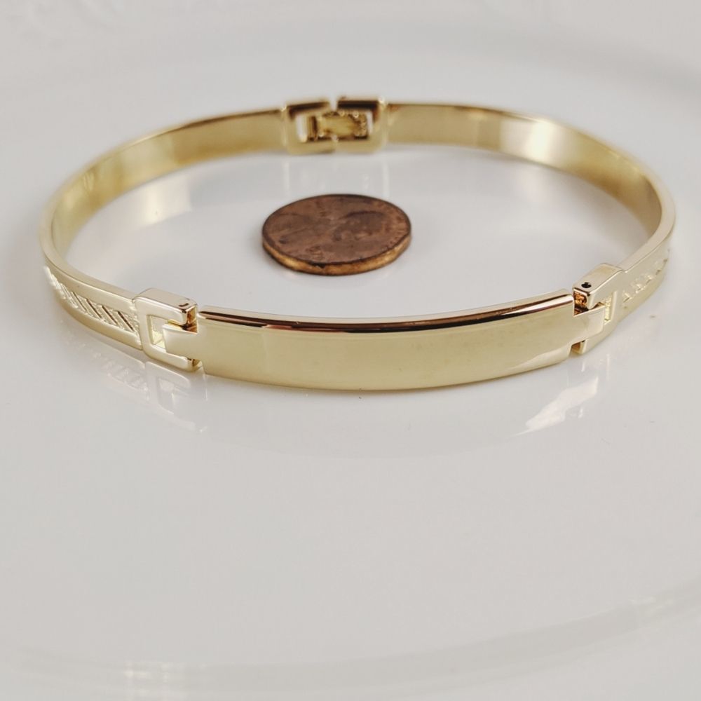 Vintage New 14kt GP Hinged Personalize Bracelet